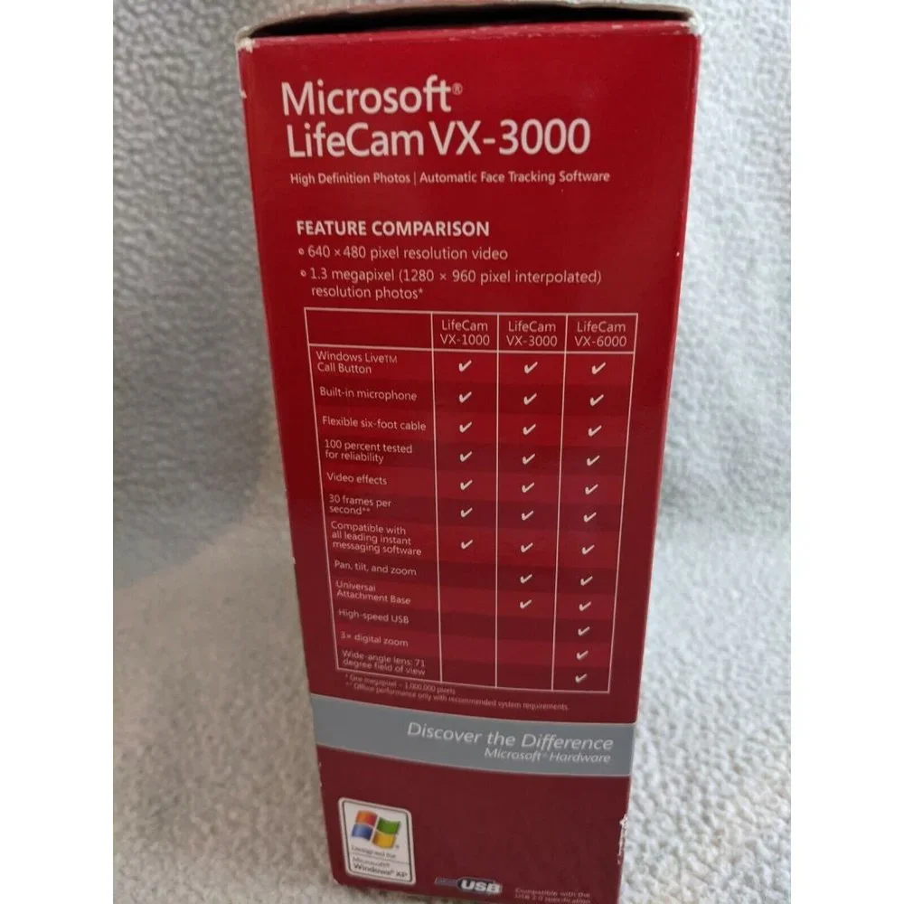 Microsoft Windows Live Messenger LifecCam VX-3000 USB 2.0 Webcam Build In...